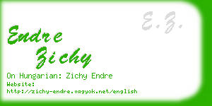 endre zichy business card